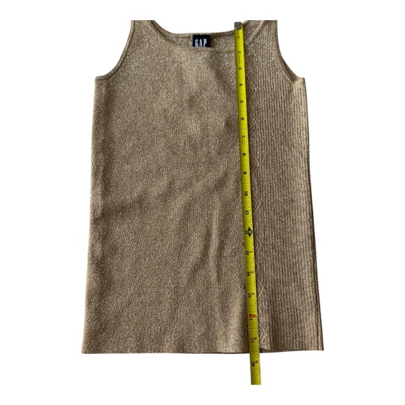 Y2K Vintage GAP Gold Shimmer Knit Sweater Top Size Small women's - Picture 14 of 15